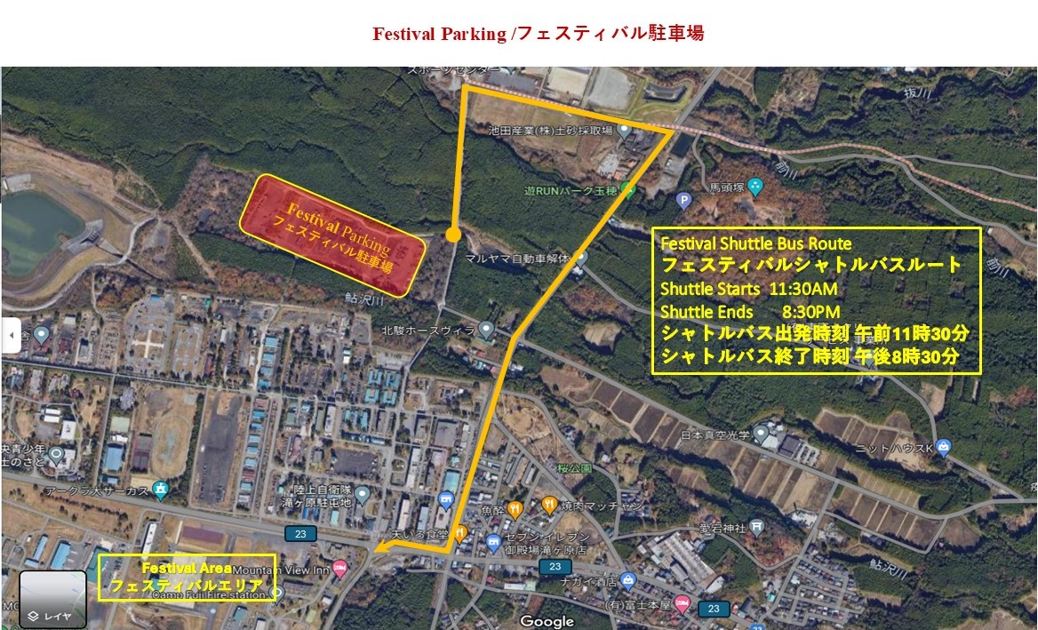 Camp Fuji Friendship Festival area map