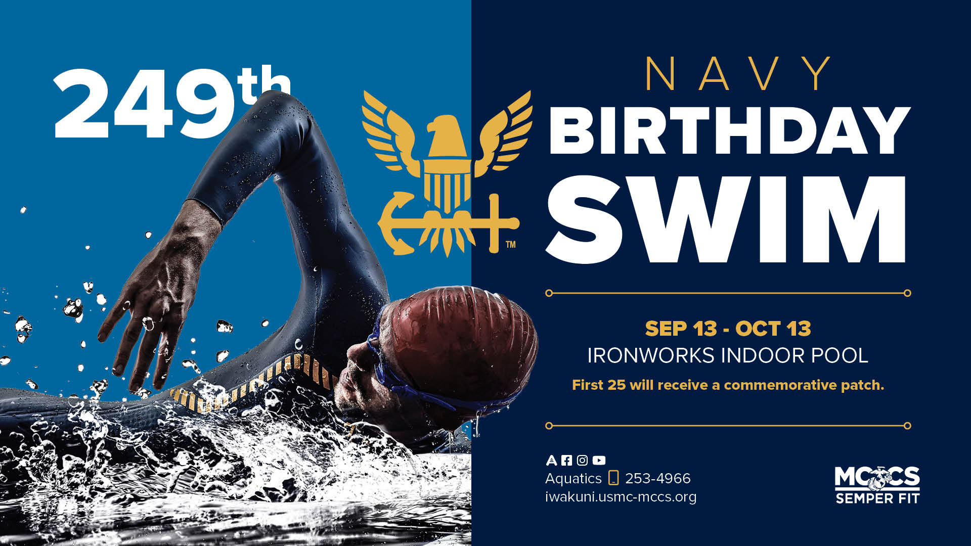 Navy Birthday Swim