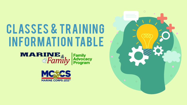 Classes & Training Information Table at Screens & Strikes
